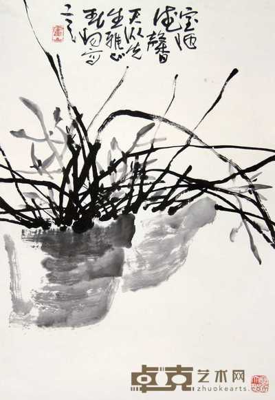 霍春阳 兰花 立轴 69×48cm